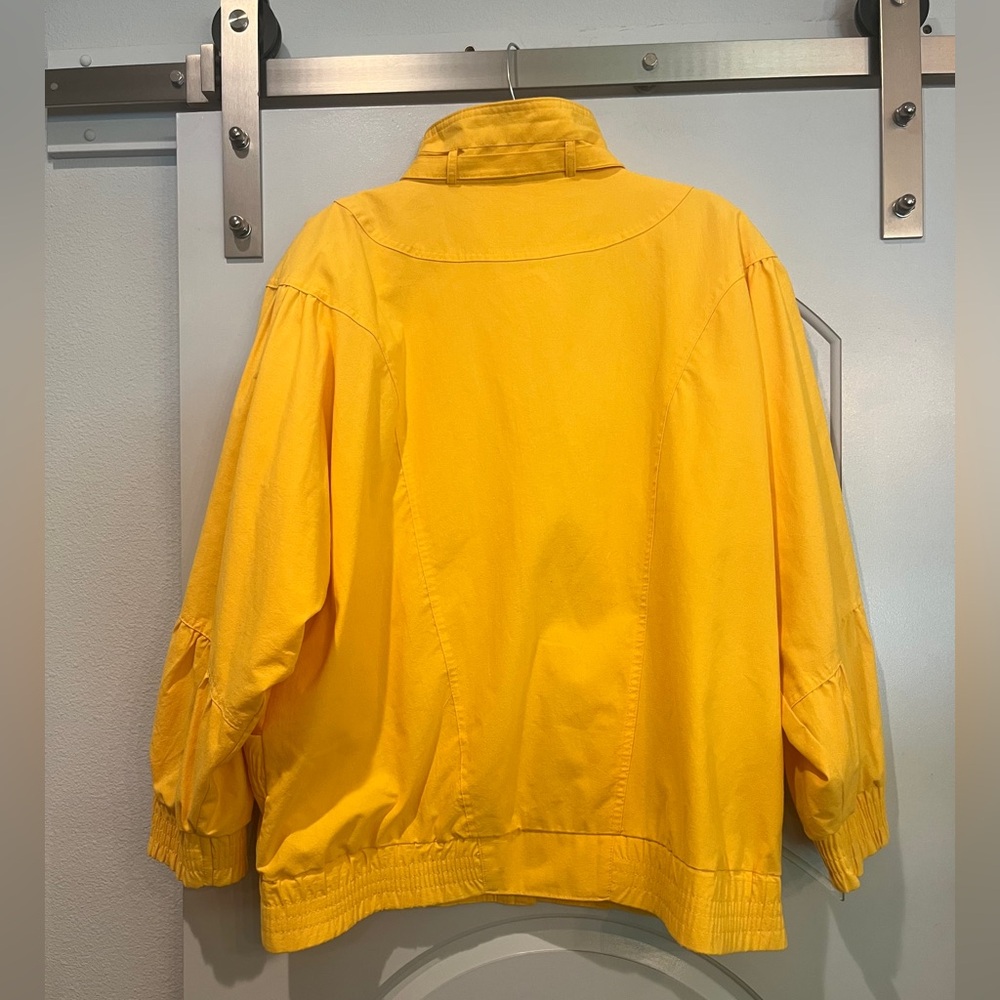 Vintage Bright Yellow oversized dolman sleeve Jacket. Totally 80s!! Amazing!! - Picture 9 of 13